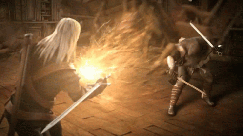 Casting Fire Magic Geralt Of Rivia GIF - Casting Fire Magic Geralt Of Rivia The Witcher GIFs