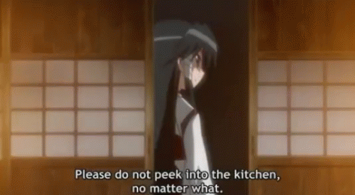Anime Evil Smile GIF - Anime Evil Smile Do Not Peek Into The Kitchen GIFs