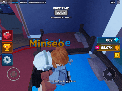 a screenshot of a video game with the name minsebe