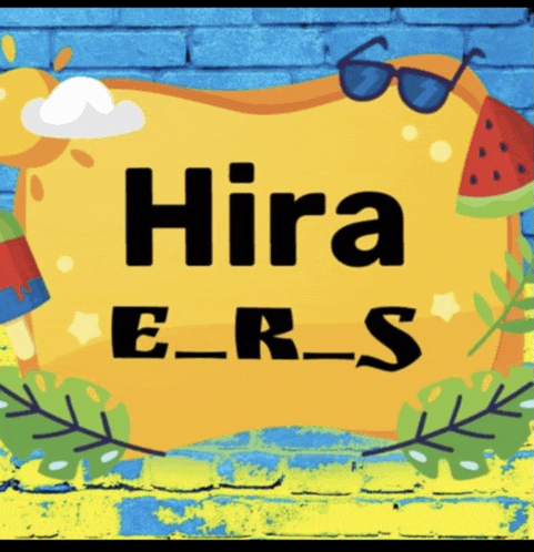 a yellow sign that says hira e_r_s