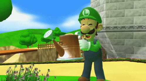 Smg4 Luigi GIF - Smg4 Luigi Gardening GIFs