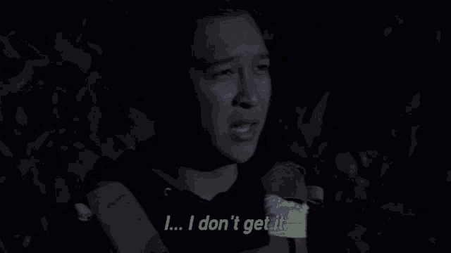 a man with a bandage on his wrist says i don 't get it