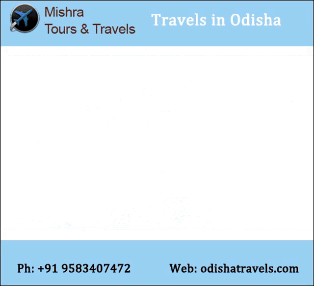an advertisement for mishra tours & travels shows a temple