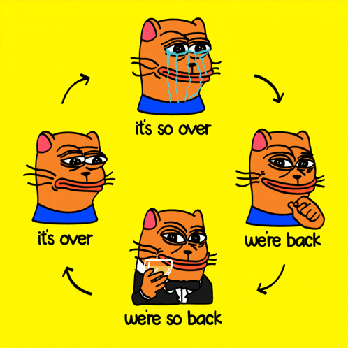 a cartoon of a cat saying it 's so over