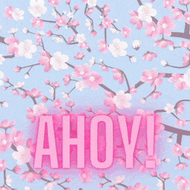 a picture of a boy with a cat ear and the word ahoy
