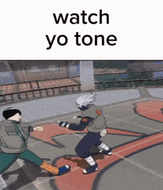 a video game scene with the words watch yo tone on the top