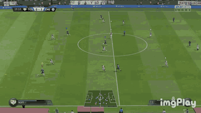 a soccer game is being played on ea sports