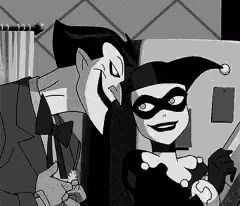 the joker and harley quinn are posing for a picture