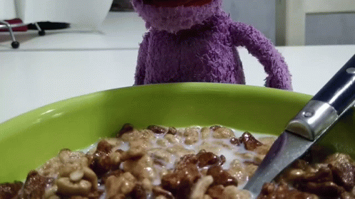 Puppet Cereal GIF