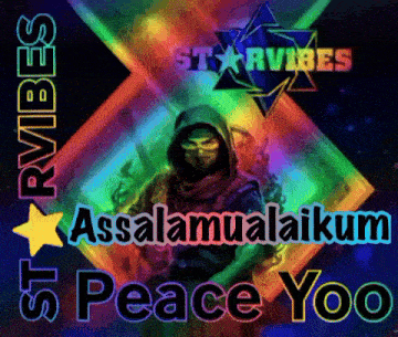 a poster that says ' assalamualaikum peace yoo '