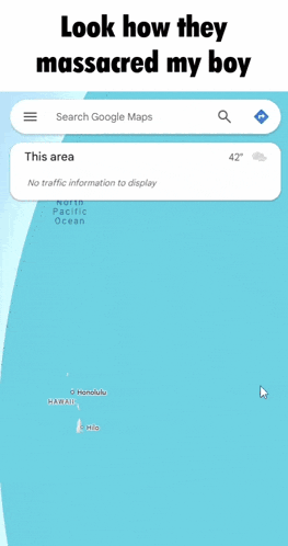 a screenshot of google maps showing a large oil rig in the ocean