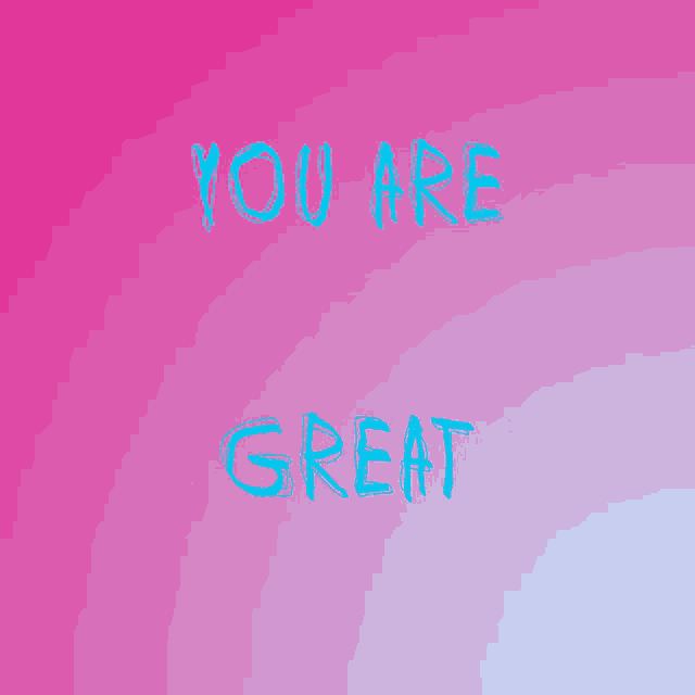 a pink background with the words " you are a cutie " written in blue