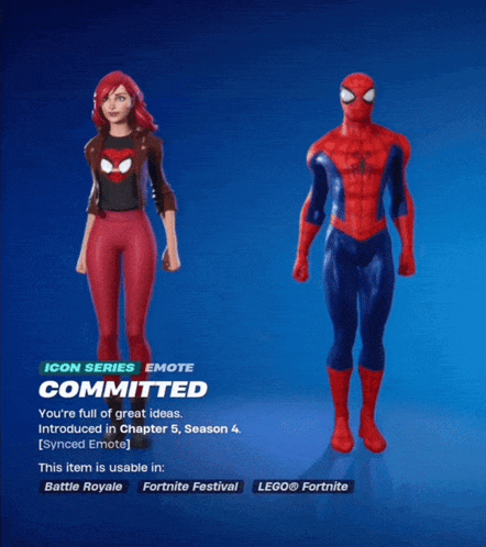 a spiderman and a woman are standing next to each other in a video game called committed