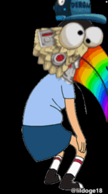 a cartoon character with a hat that says detroit