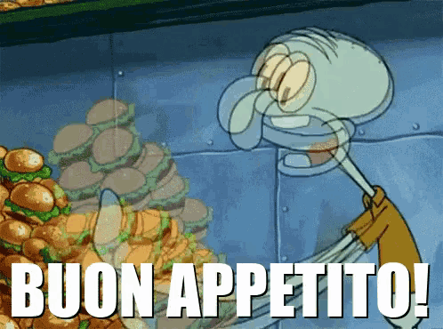 Buon Appetito Cibo Pappa Pranzo Cena Mangiare Favorire Panino Buonissimo Gnam Gnammi GIF