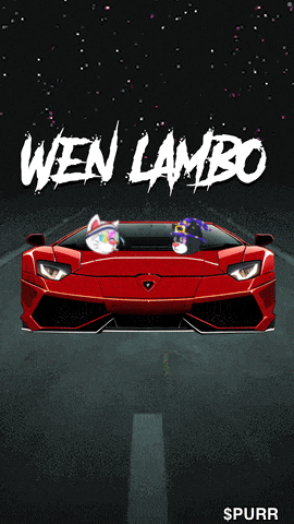 a poster of a red lamborghini with the words " wen lambo " on it