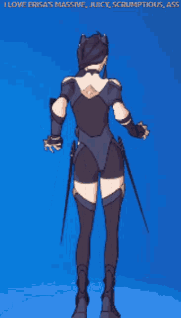 a drawing of a woman with the words i love erisa 's massive juicy scrumptious ass