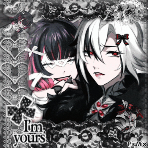 a picture of a boy and a girl with the words " too yours " on the bottom
