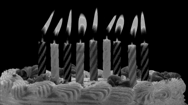 Happy Birthday Candles GIF - Happy Birthday Candles Black And White GIFs