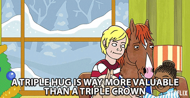 A Triple Hug Is Way More Valuable Than A Triple Crown Love GIF - A Triple Hug Is Way More Valuable Than A Triple Crown Love Family GIFs