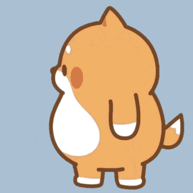 a cartoon of a dog with a surprised look on his face