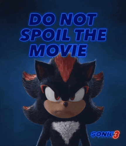 a poster for sonic the hedgehog 3 with shadow on it