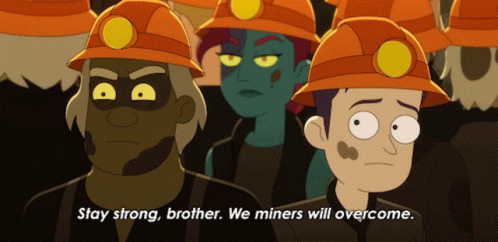 Stay Strong Brother We Miners Will Overcome Ensign Boilmer GIF - Stay Strong Brother We Miners Will Overcome Ensign Boilmer Star Trek Lower Decks GIFs