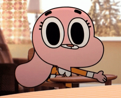 a cartoon character from the amazing world of gumball giving a thumbs up