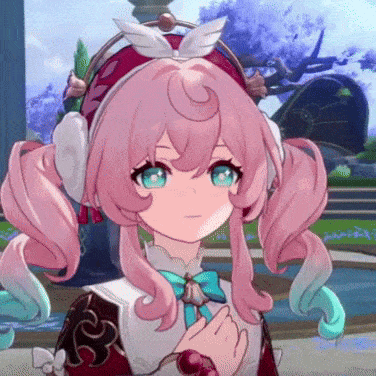 a cartoon girl with pink hair and blue eyes