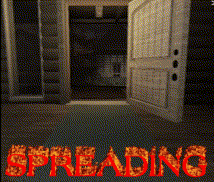 a picture of an open door with the word spreading written on it
