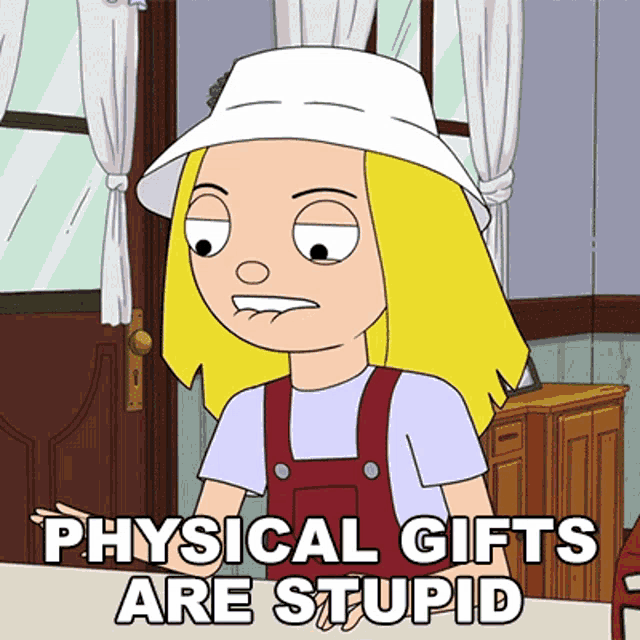 Physical Gifts Are Stupid Ollie Harper GIF - Physical Gifts Are Stupid Ollie Harper The Harper House GIFs