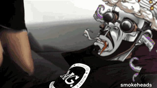 a cartoon of a man wearing a shirt that says " world of money "