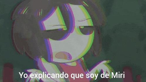 a cartoon of a girl with the words yo explicando que soy de miri below her