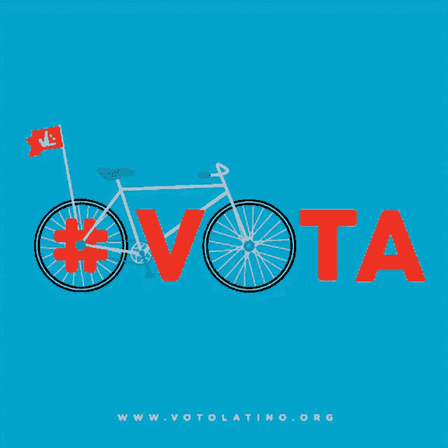 an illustration of a bicycle with the word vota in red