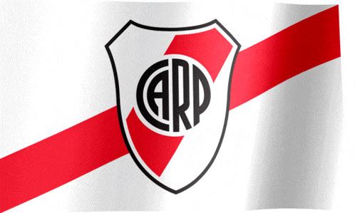 a red and white flag with a shield with the letter arp on it