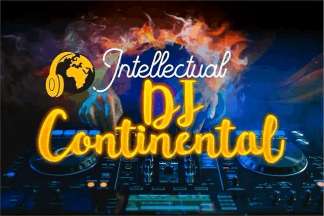 an ad for intellectual dj continental shows a person playing music on a turntable