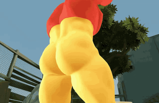 winnie the pooh 's butt is shown in a video game