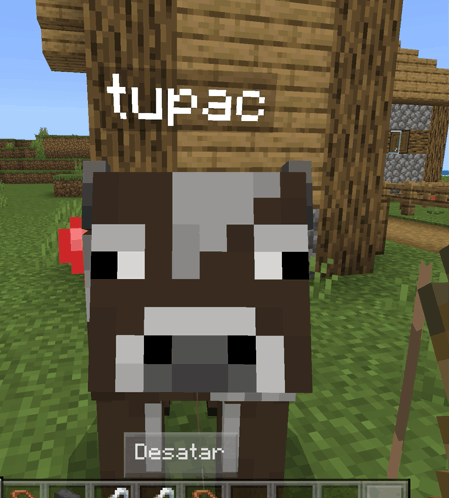 Tupac Vaca Cow GIF - Tupac Vaca Cow Minecraft GIFs