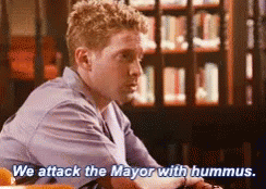 Buffy The Vampire Slayer Seth Green GIF - Buffy The Vampire Slayer Seth Green We Attack The Mayor With Hummus GIFs
