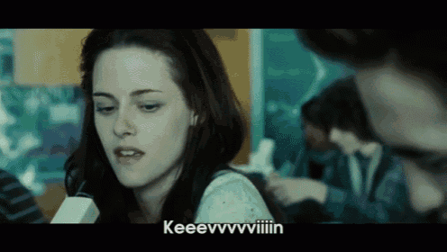 a woman in a movie says keeevvvviiiiin