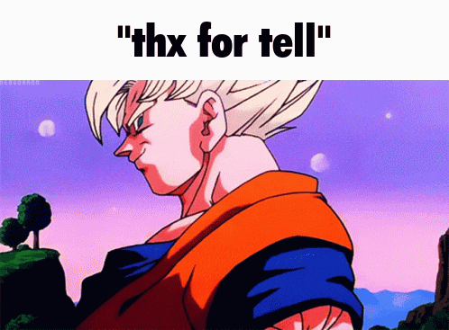 a picture of a man with the words " thx for tell "