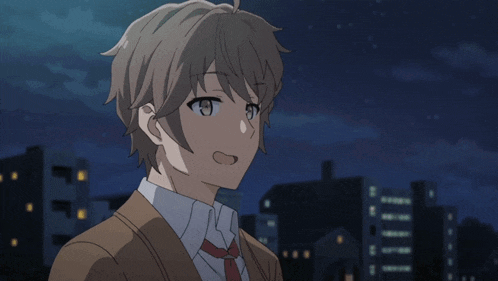 a boy and a girl are looking at each other and the boy says " don t look away from me "