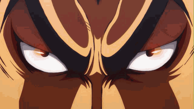 a close up of a cartoon character 's face with a very angry look on his face
