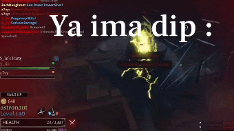 a screen shot of a game with the words ya ima dip