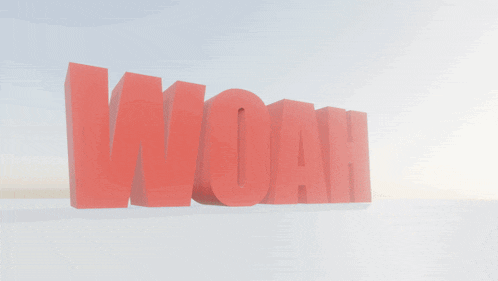 a 3d rendering of the word woah with a mushroom in a top hat