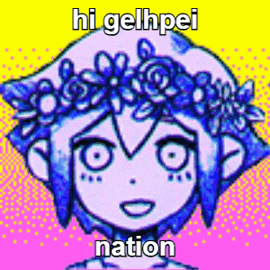 a cartoon of a girl with a flower crown on her head says hi gelhpei nation .