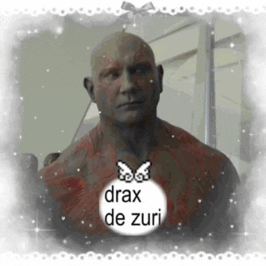 a picture of drax de zuri with a butterfly on it