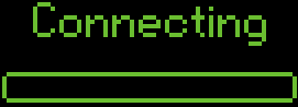 the word connecting is displayed in green letters on a black background