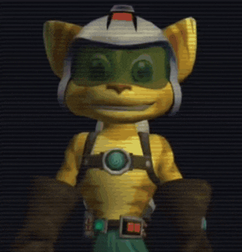 a cartoon character wearing a helmet and goggles is smiling