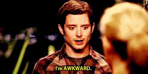 a man says i 'm awkward in a plaid shirt